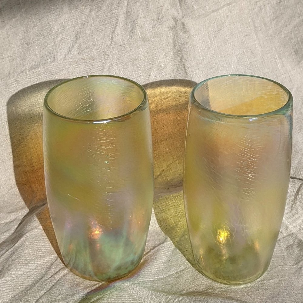 Sirius Glassworks Iridescent Gold Drinking Glasses / Tumblers - Picture 2 of 6